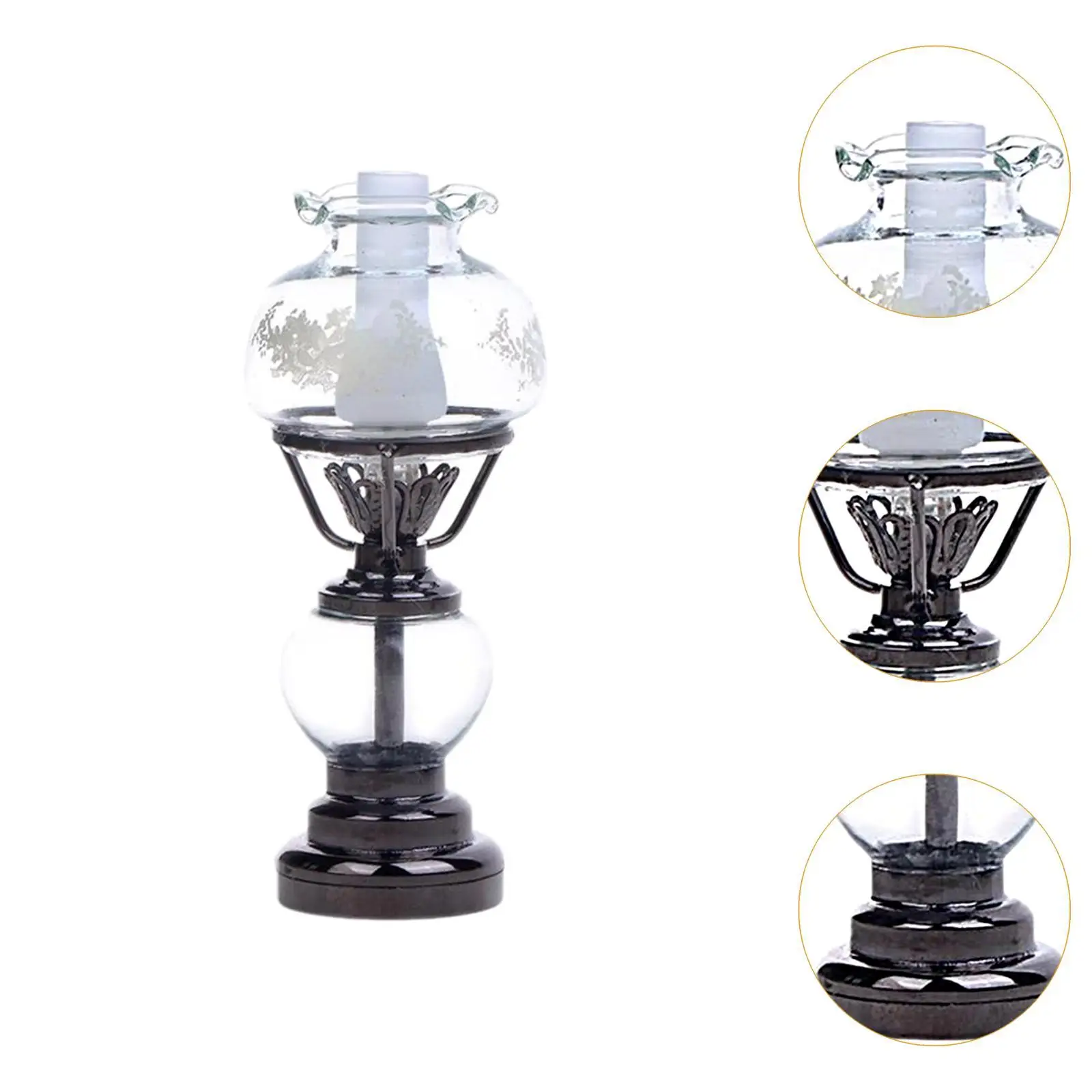 Lampe de table de maison de courses, meubles pour bureau, chambre à coucher, échelle 1:12