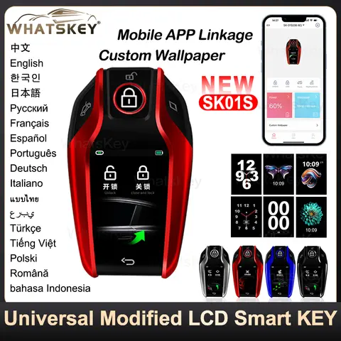 SK01S LCD 스마트 키 범용 수정 원격 자동차 키 LCD 화면 BMW 용 Audi 용 벤츠 용 KIA 용 현대 용 시보레 용 VW 용 포드 용 열쇠가없는 항목 자동 잠금 장치