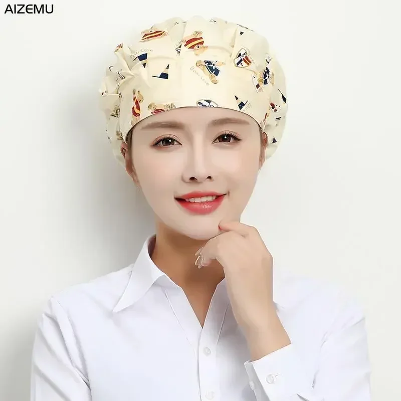 Hats Elastic Cooking Proof Restaurant Cap Chefs Women Dust Housework Work Men Cute Accessories Hotel Breathable Kitchen