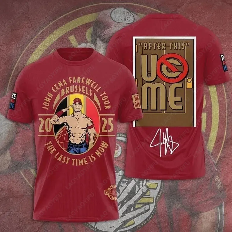 

John Cena Farewell Tour 2025 Toronto Printing T-Shirt for Fans Shirt Gift Cotton Short-sleeve Tees Men's Fashion Streetwear Tops