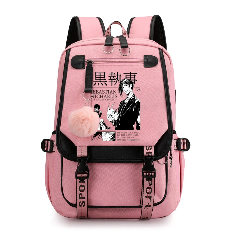 

Kawaii Backpack Mochila Black Butler Anime School Bag for Women Teenager Laptop Travel Japanese Anime Black Butler Bagpack Bag