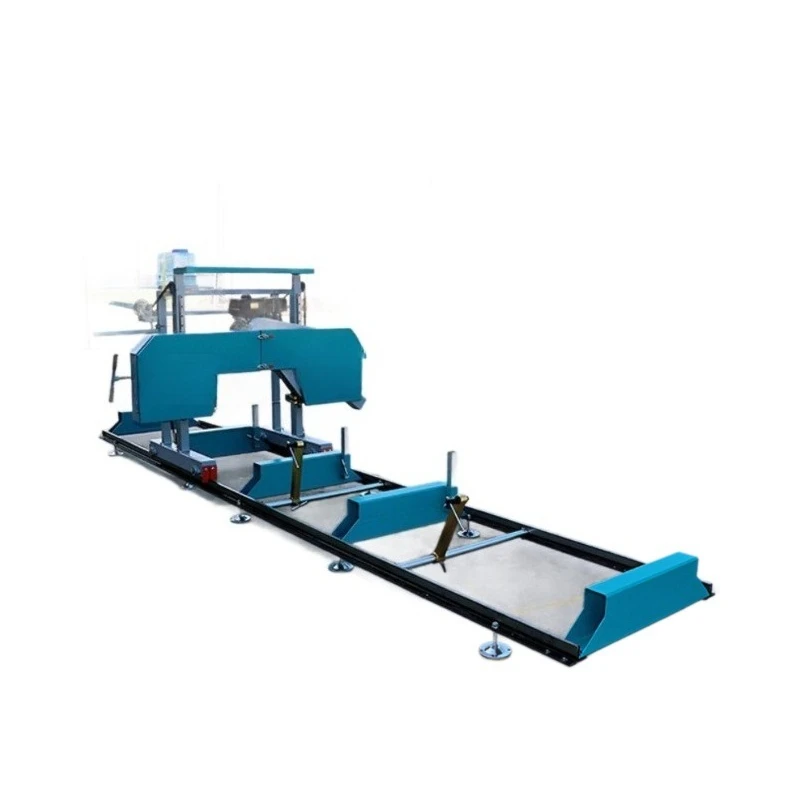 Horizontal mobile sawmill, log cutting wood processing