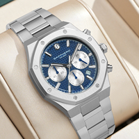 SAPPHERO Men's Watch Waterproof watch Chronograph function Date Glowing Hands Stainless Steel Watch Business  Watch For Men Gift