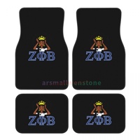 Zeta Phi Beta 4PCS Crystal Velvet Women's Car Floor Mat, Anti Fouling Car Floor Mat Car Interior Accessories