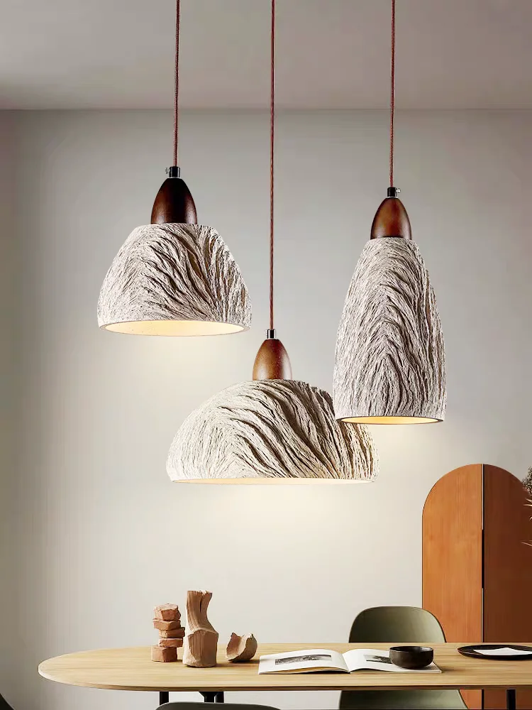 

Wabi-sabi Japanese Designer Casual Restaurant Ceiling lamp Bar Personality Art Home Decor Pendant lamp Bedside Cement Chandelier