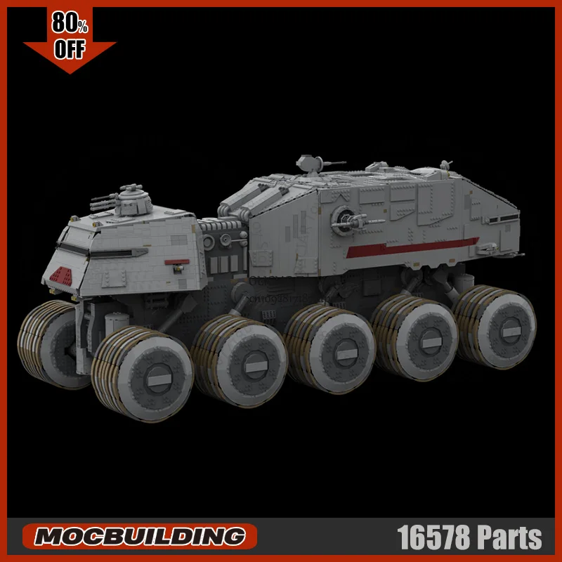 USC Space Movie Republic HAVw A6 Juggernaut MOC Building Blocks Tank Transport Technology Bricks DIY Assemble Toys Gifts