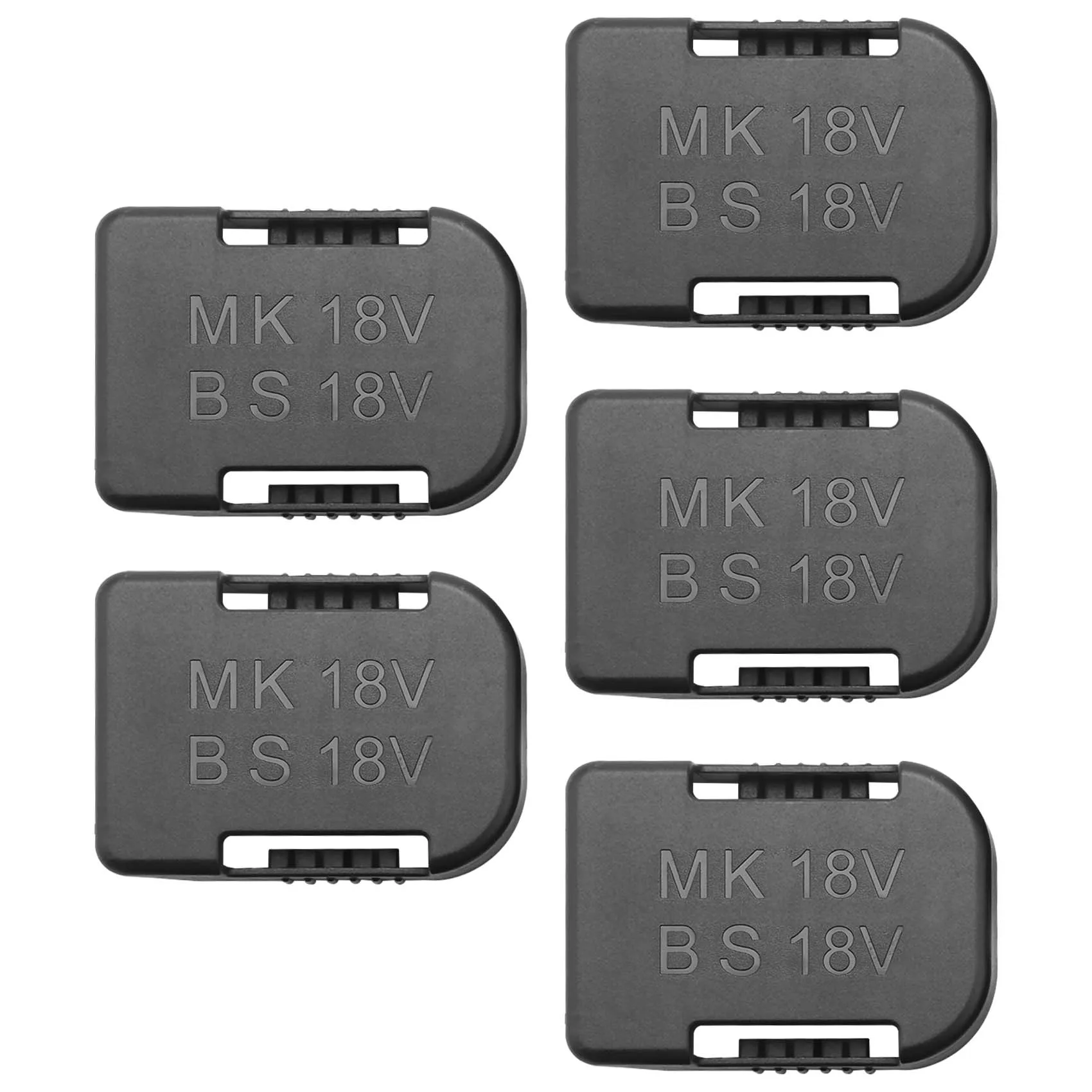 A93PHOT! 5Pcs 18V Battery Mounts Storage Shelf Rack Stand Holder Set For Battery Protection Cover
