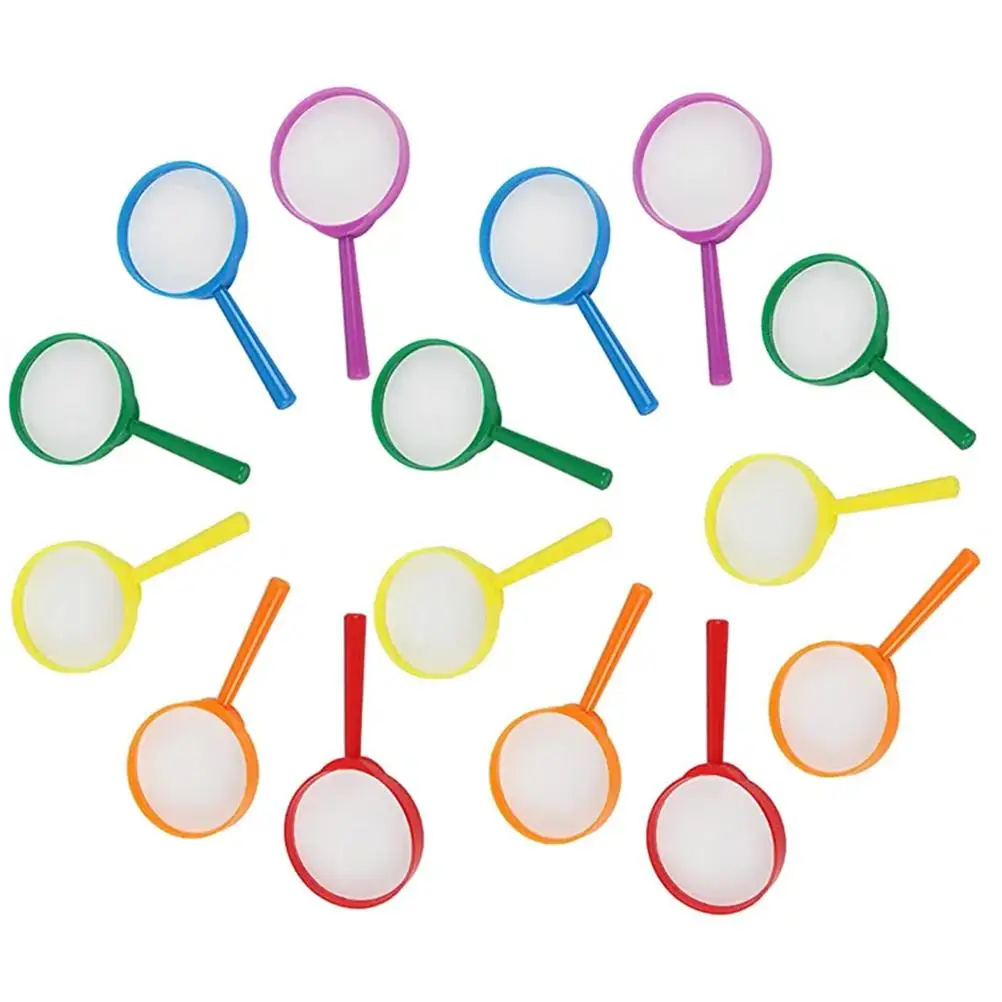 

15 Pcs Optical Magnifying Glass Kids Toys Reading Set Explore Magnifier Plastic Children Toddler Small H held Portable