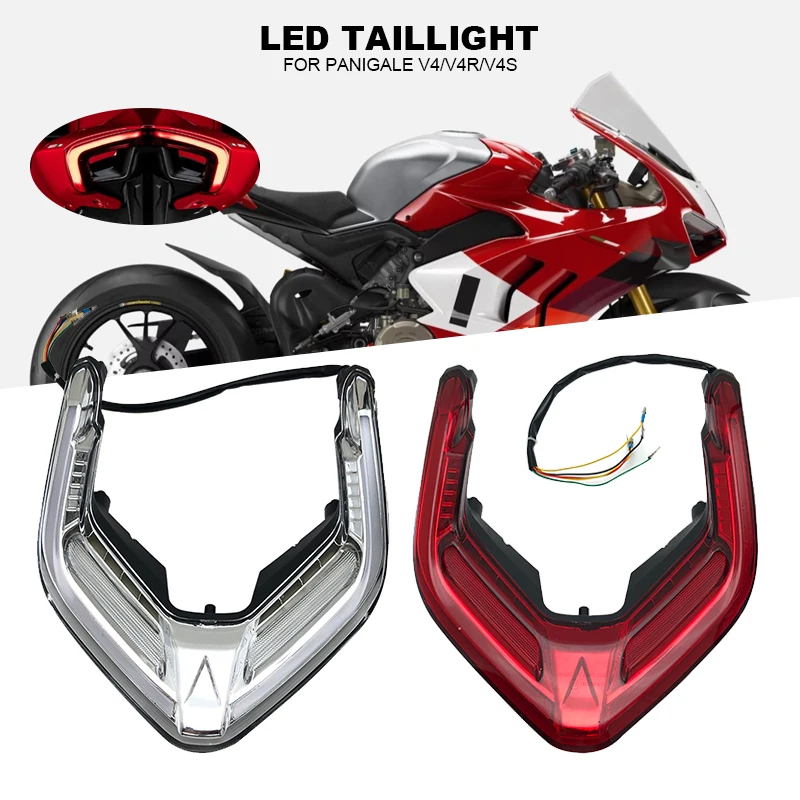 

For Ducati PANIGALE V2 Turn Signal Lights V4 V4S V4R 2018-2023 Motorcycle Rear Brake Light LED Taillight Blinker Indicator Shift