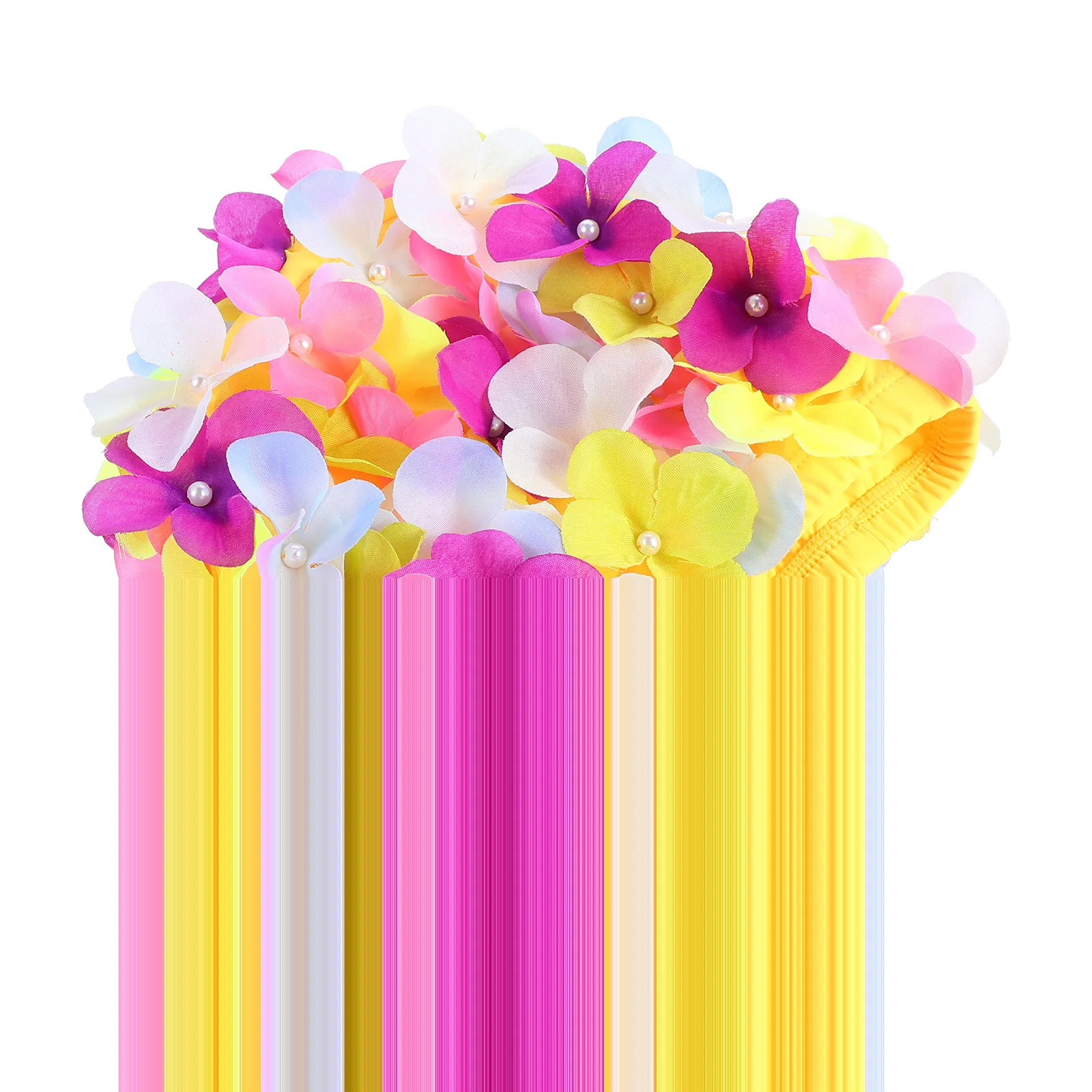 

Petal Hair Care Swimming Cap Hats Caps for Girls Flowered Women Scarf Ear Protector Nylon Fabric Stylish Ladies Pool Child