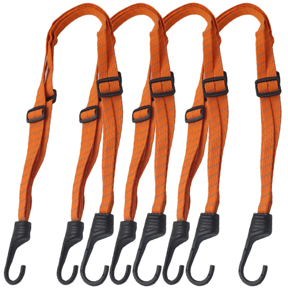 

4pcs Motorcycle Luggage Nylon Strap Heavy Duty Adjustable Cargo Binding Belt Bike Fixing Rope Outdoor Travel Tool