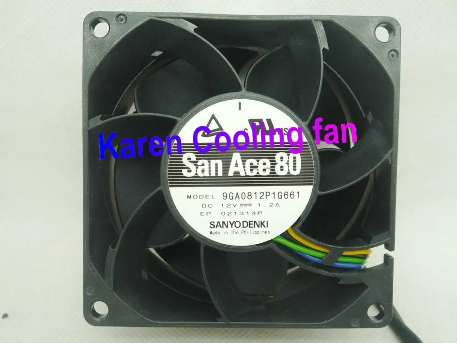 8 cm 8038 12 V 1,2 A 9GA0812P1G661 4-Draht-Lüfter