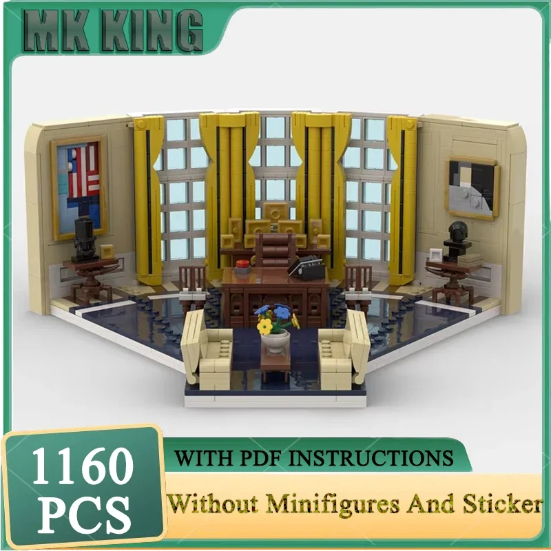 

Street View Model Moc Building Block Modular Oval Office Model Technology Brick DIY Assembly Build Holiday Gifts Toy