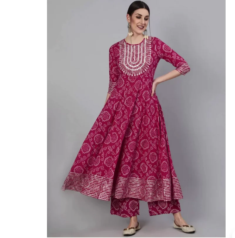طقم نسائي هندي من القطن الخالص - مراجعة Salwar Kameez Set وسعره