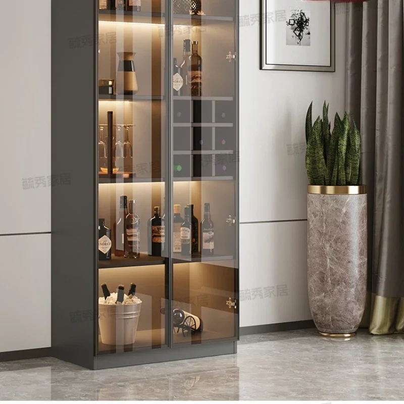 Cabinet Display Living Room Bar Corner Glass Coffee Bar Furniture Clearance Liquor Showcase Wine Bottles Locker Storage Cabinets - Image 4