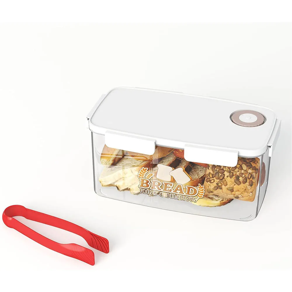 Bread Box For Kitchen Countertop, Large Bread Storage, Bread Keeper For Homemade,Clear Airtight Bread Container 3.2L