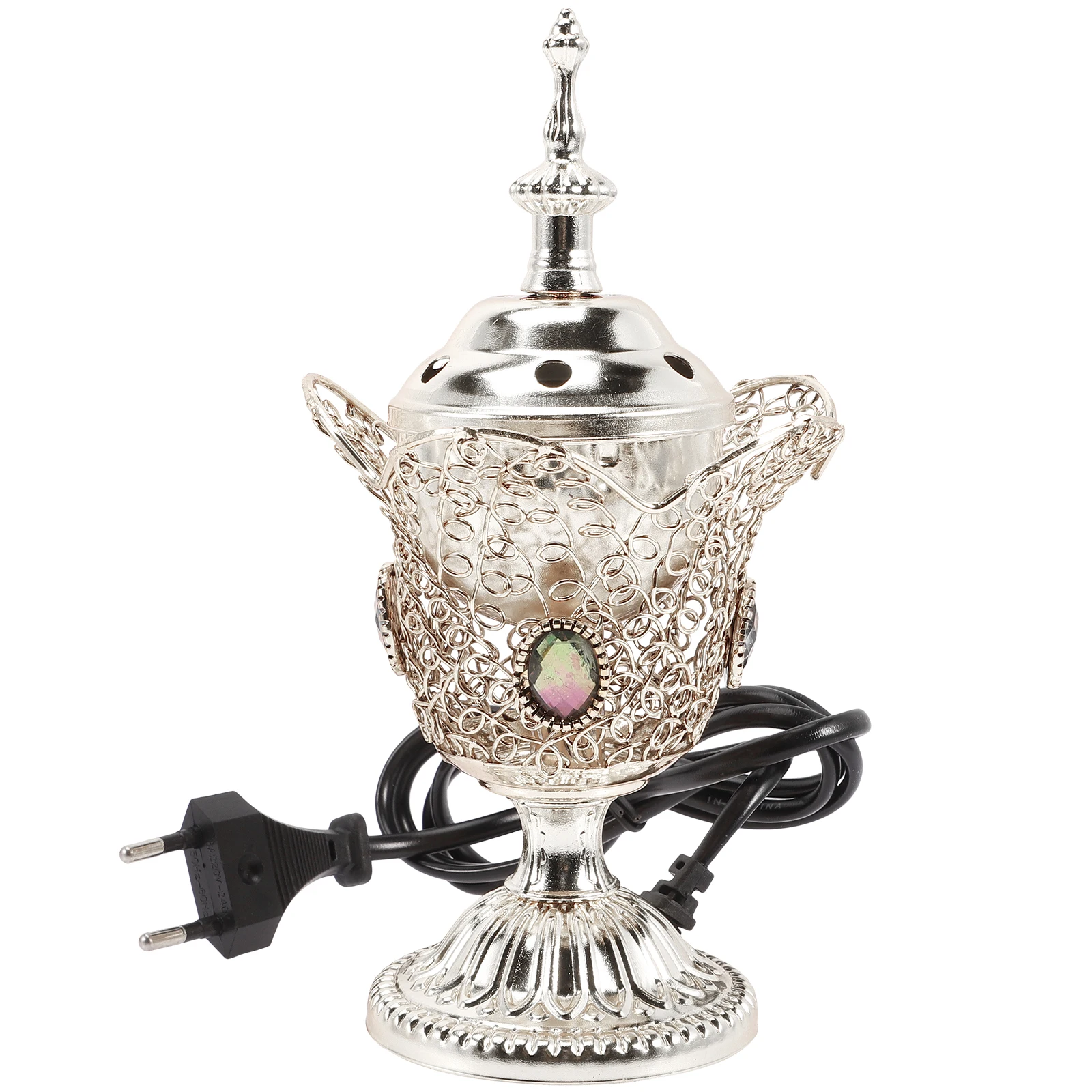 цена Electric Incense Burner Retro Censer Incense Burner  Middle East Church Incense Burner Desktop Incense Burner (EU Plug)