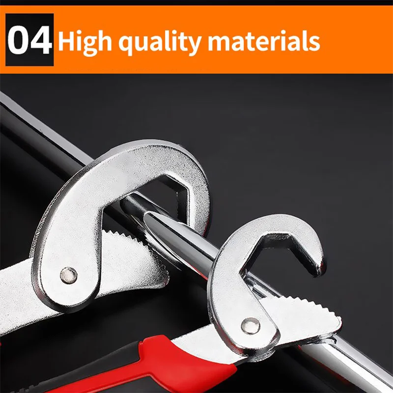 Multifunctional Large Opening Wrench Double Ended Portable Universal Screw Plate Hand Tools Bathroom Kitchen Articles for Use
