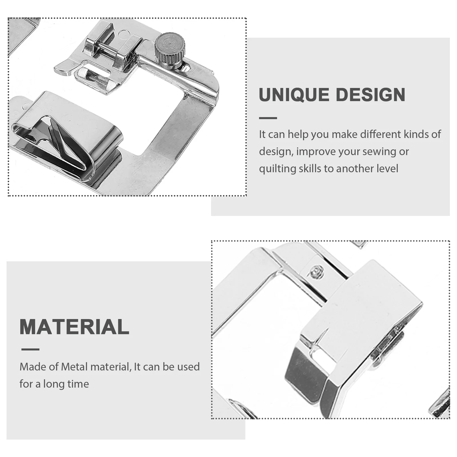 

7pcs Metal Sewing Machine Presser Feet Set Replaceable Stitching Accessories For Household Industrial Machines Hidden Zipper