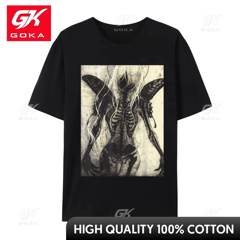 Dark Art Aesthetic Grunge Clothes Fairycore Gothic Casual Casual Men T-Shirt Designer Premium Cotton Luxury Designer T-Shirts