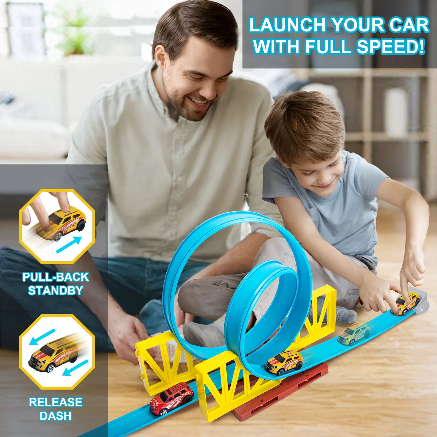 Stunt Racing Track Toy For Kids, Car Model DIY Assembled Rail Kits, Interactive Education, Boy Child Birthday Christmas Gift