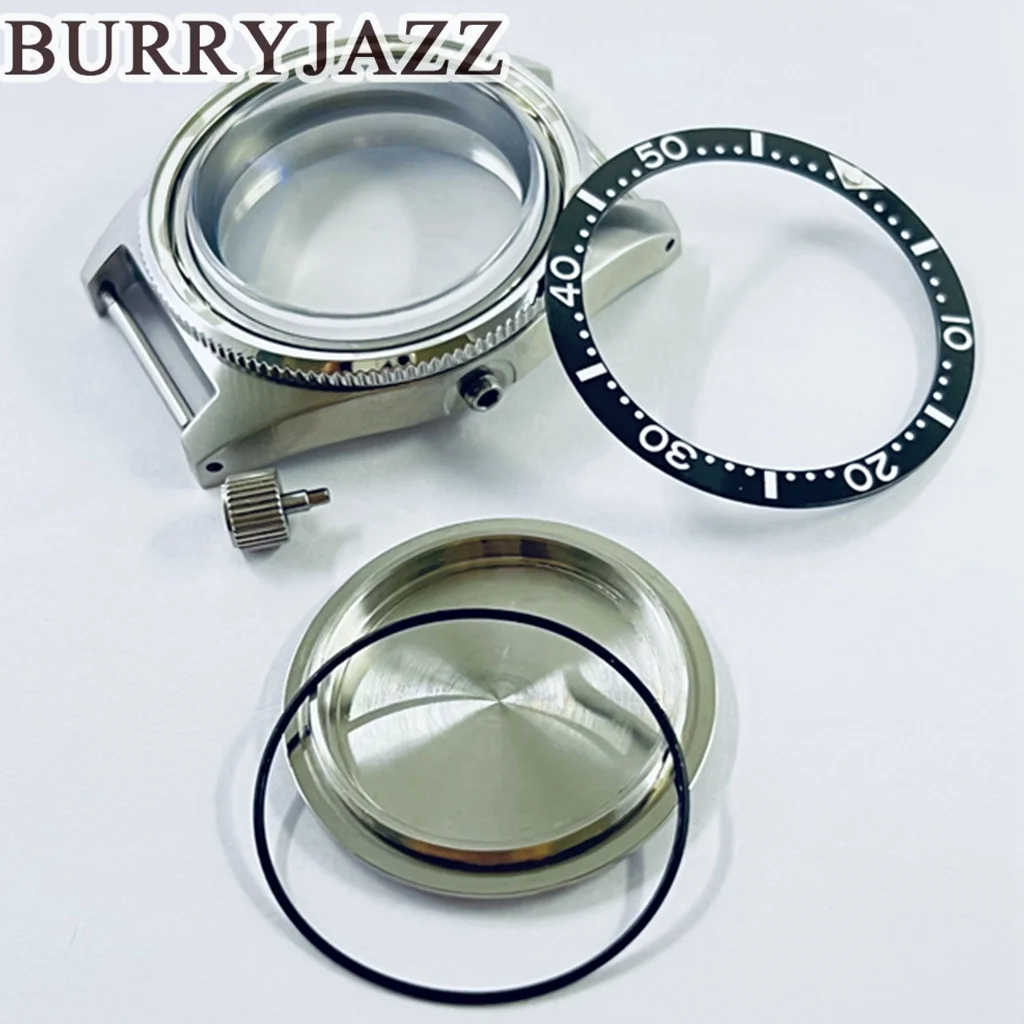 Burryjazz 40มม. NH38 NH34 NH36 NH35 NH70 NH72เคสนาฬิกา200ม. แท่งสแตนเลสสตีลกระจกแซฟไฟร์กันน้ำ