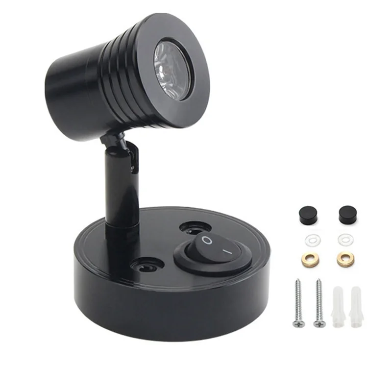 

RV Boat Yacht Reading Wall Light For Campers, Trucks, Caravans, Buses, Boats And Utility Vehicles (Black)