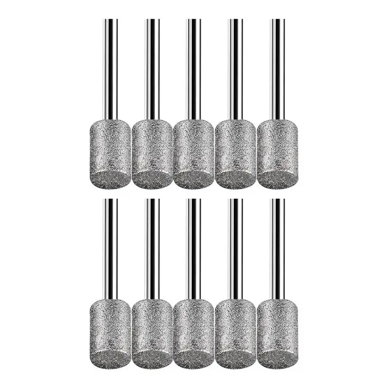 

Набор алмазных борфрез с цилиндрической головкой AB46-10, 10 шт., 8 мм, для резьбы по камню, стеклу, керамике, для роторных инструментов Dremel