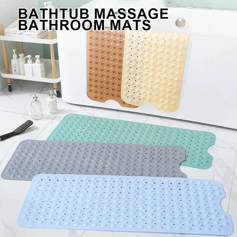 

Настраиваемый нескользящий коврик для ванной комнаты 40*100 см, массажный коврик для ног, длинный коврик для ванны из ПВХ, душ