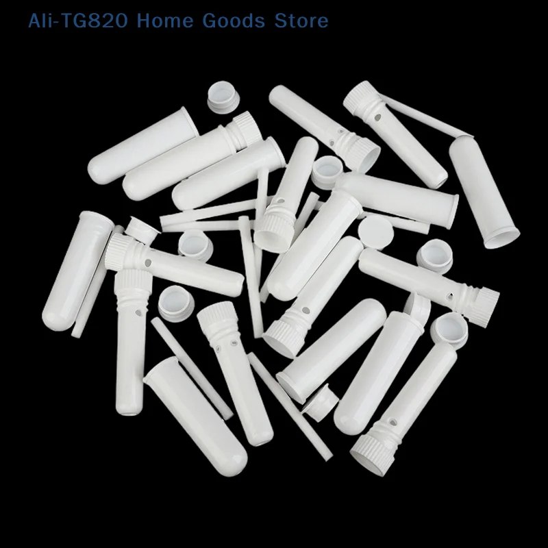 [TG820]10Pcs Essential Oil Blank Inhaler Tubes Comes Inhaler Stick With Cotton Wicks, Refillable, Dropper