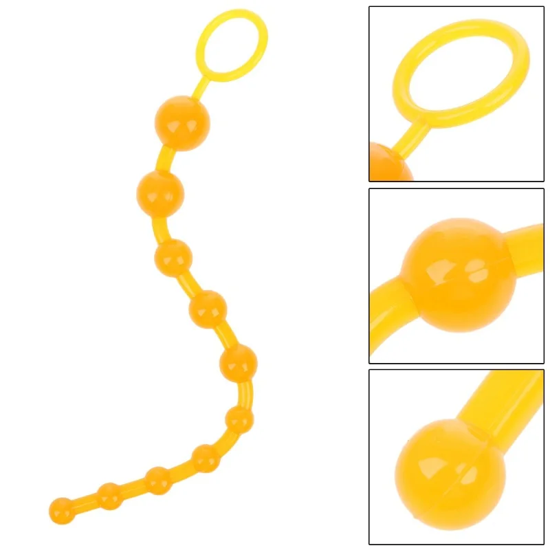 1pcs Jelly Anal Beads Super Long Pull Ring Ball Beginners Anal Toys Anal Stimulator Prostate Massager  Couples Sex Toys