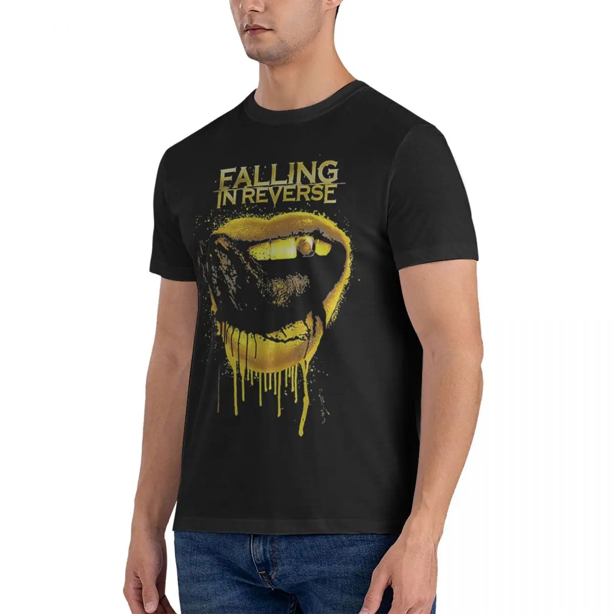 Retro Falling In Reverse Rock Band T-Shirt Unisex Cotton Short Sleeve Leave Important Words Unsaid Round Neck Summer TopsTops