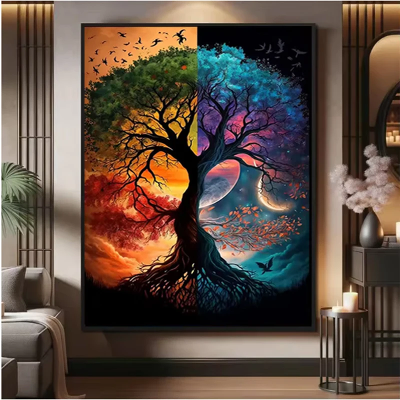 

Abstract Art Tree of Life 5D Diy Diamond Painting New Full Square Round Drill Diamond Mosaic Rhinestones Handmade Hobby Gift