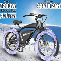 Electric Bike 1200W Motor 48V18.2AH Lithium Battery Retro Motorcycle Mountain Electric Bicycle 26*4.0 Inch Fat Tire Adult E Bike