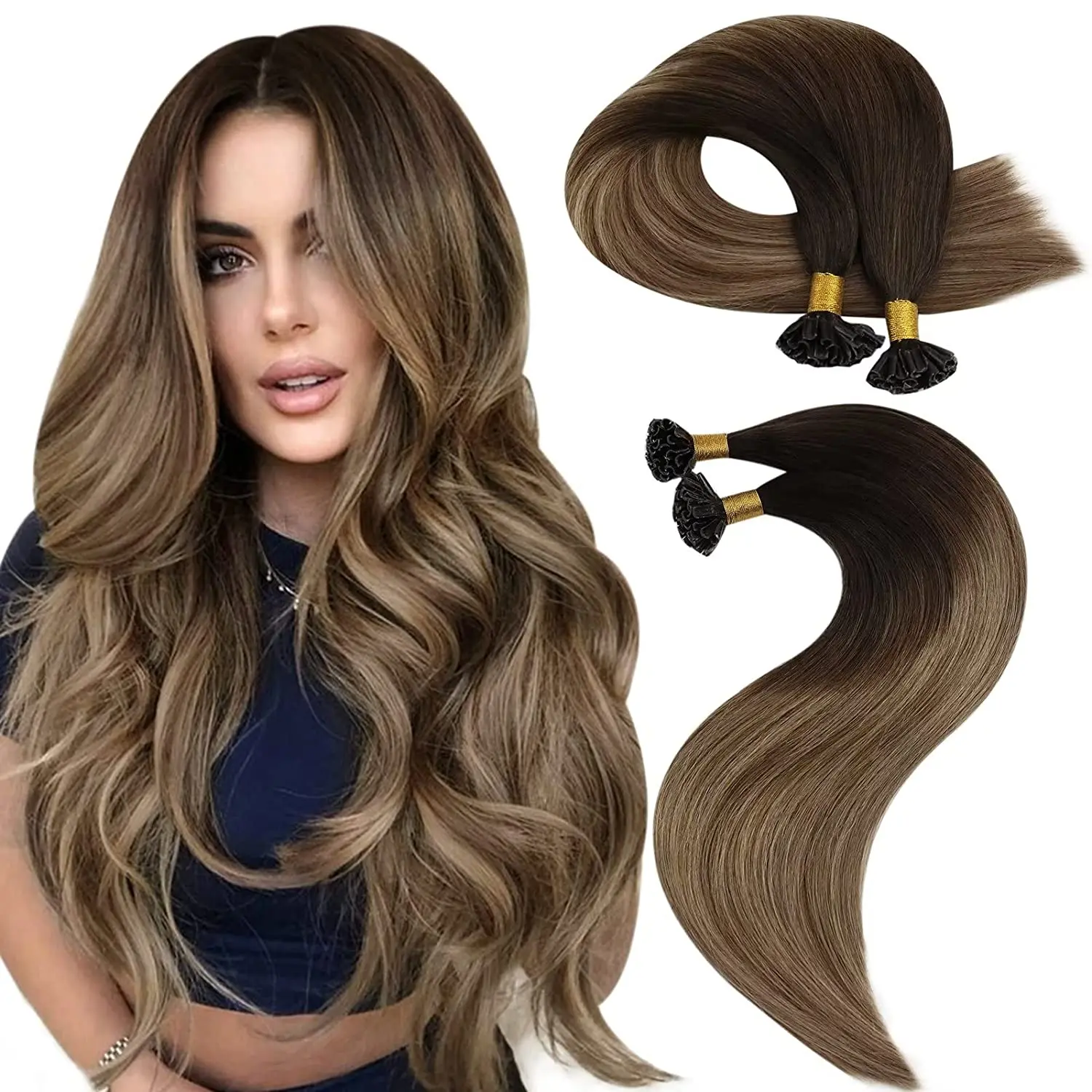 Moresoo U Tip Hair Extensions 50G Echt Remy Haar Blonde Nagel Tips 100% Echt Menselijk Haar 50G Braziliaanse Hair Extensions voor Vrouwen