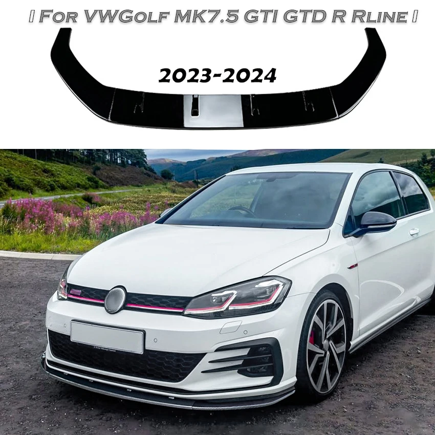 

Carbon Look Front Bumper Splitter Lip Spoiler Diffuser Tuning Body Kits For Volkswagen Golf MK7.5 GTI GTD R Rline 2017-2019