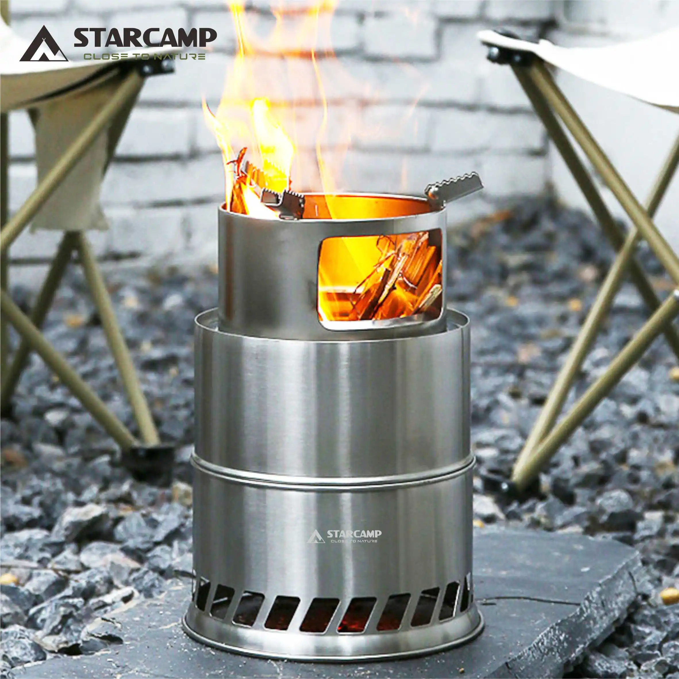 STARCAMP Outdoor Solo Backpack Hiking Fold Camping Wood Stove