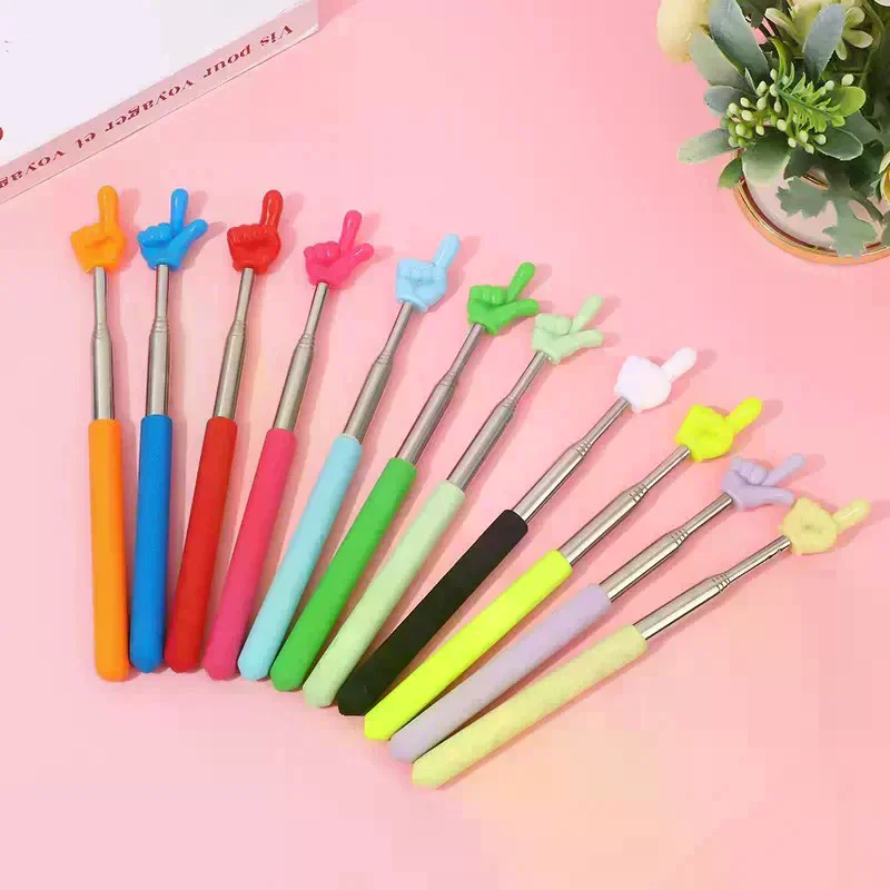 Picture 5: Retractable Teacher Pointer Finger Design StainlessSteel Telescopic School Teaching Pointer Stick Teacher Supplies For Classroom