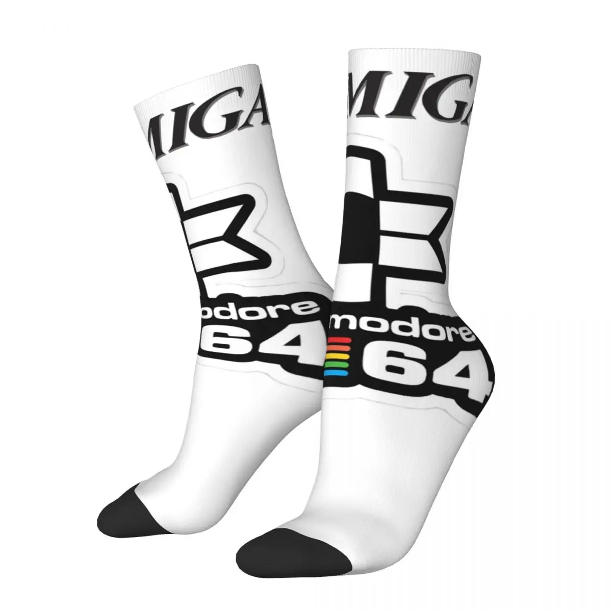 Fashion Men Socks Amiga Retro Computing Stuff Cute Commodore 64 Sport Socks Spring Autumn Winter