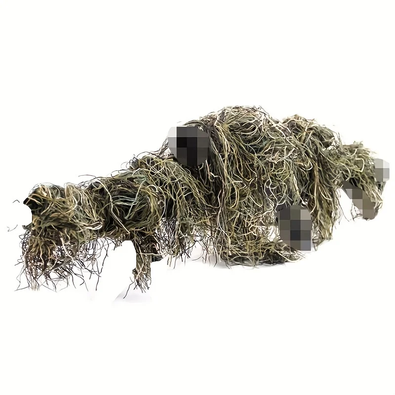 Outdooor Jungle Desert color Grass style Hunting Wrap Rope Ghillie Suits Stuff Cover For Camouflage Hunt Clothing Parts Elastic