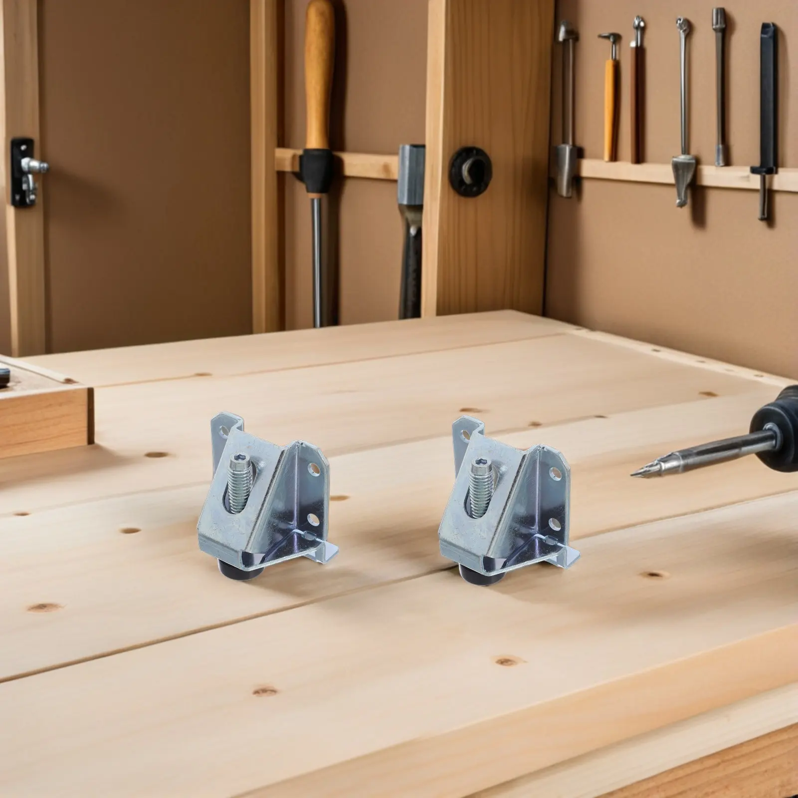 4Pcs Adjustable Furniture Feet Heavy Duty Levelers Cabinet Support Non-Slip Floor Protector Pads Table Chair Extenders