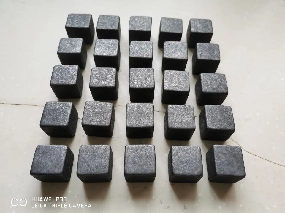 Cubo de piedra de shungita 25-31 mm Protección EMF Cristal curativo Limpieza de roca negra