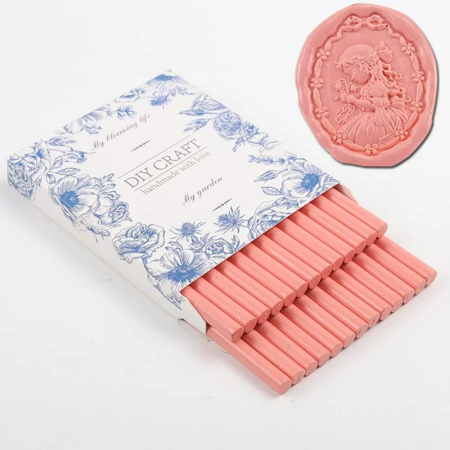 Flamingo Pink Wax Seal Sticks26pcs Glue Gun Sealing Wax Sticks for Wax Seal Stamp Wedding Invitations Letter Envelope Cards Chr