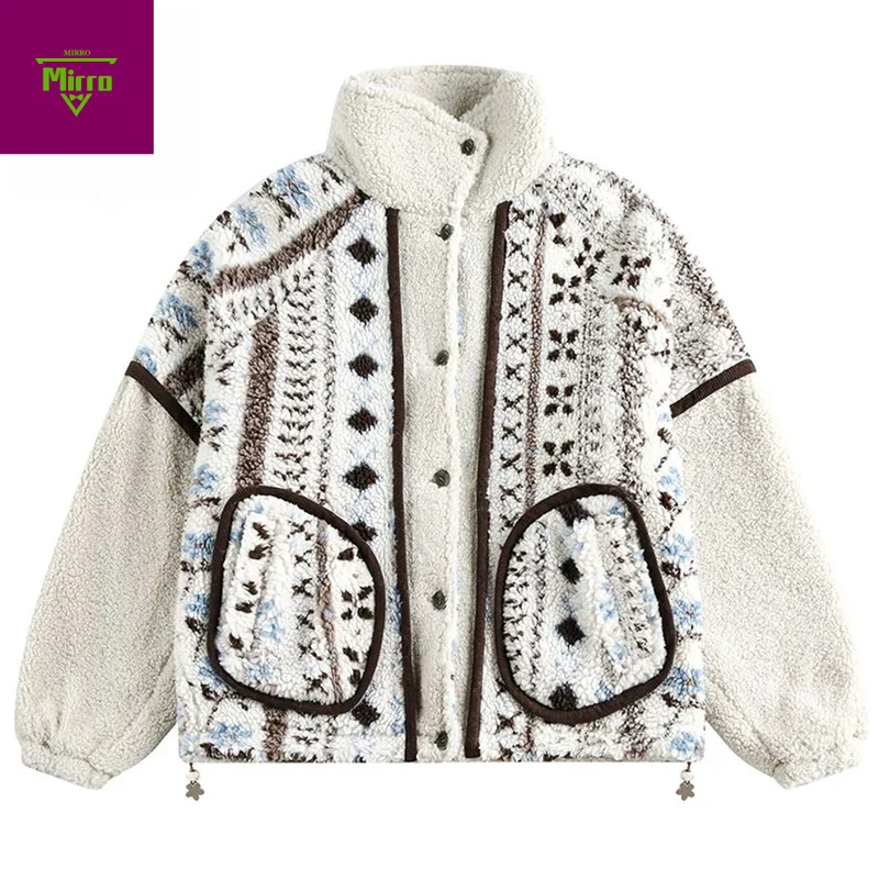 

【Mirrordust】Мужские зимние куртки, утепленные плюшевые парки, пальто, винтажные стеганые куртки большого размера, повседневные свободные куртки, верхняя одежда