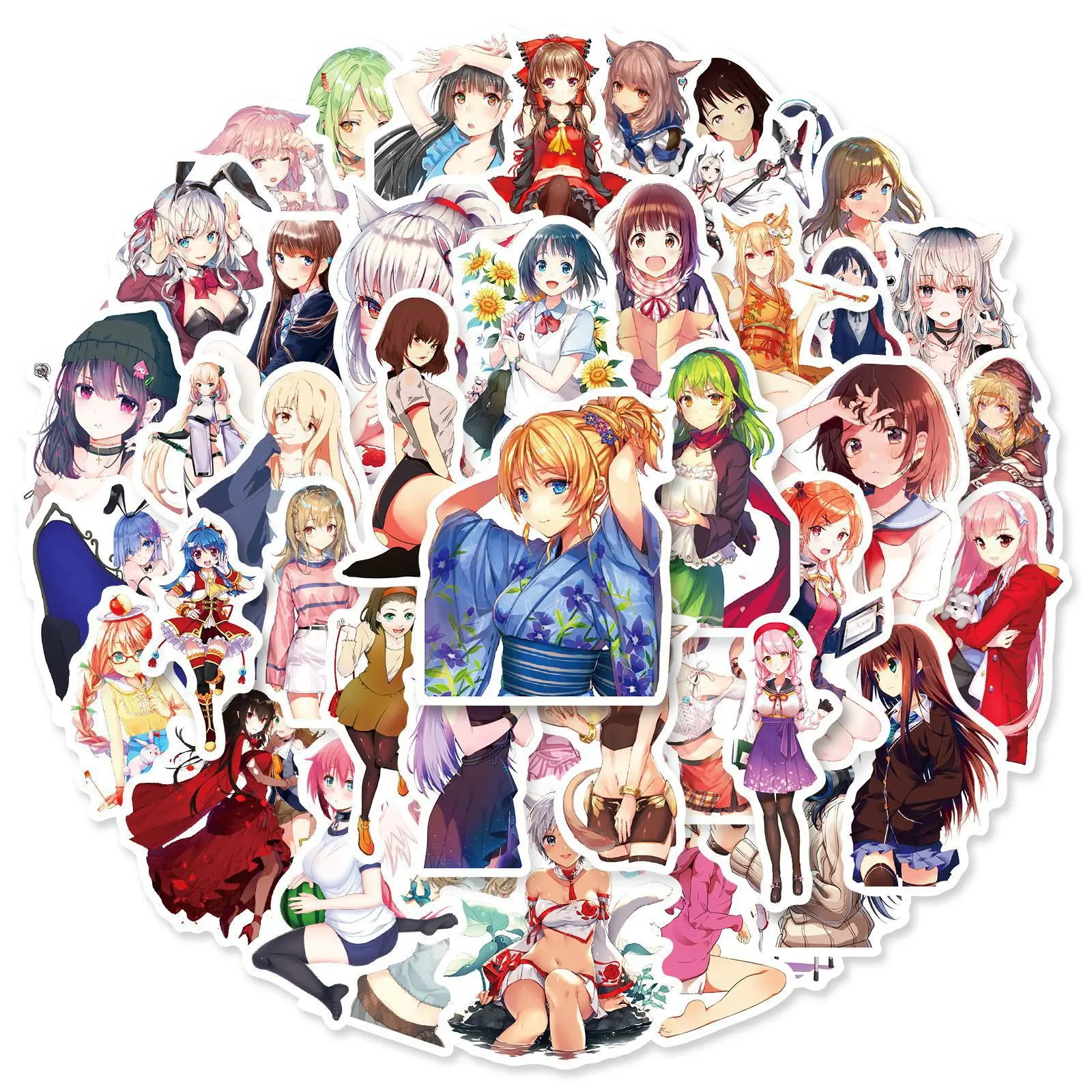 10/50PCS Adult Anime Sexy Stickers Suncensored Decals For Laptop Phone Skatebaord Guitar Water Cup Sticker Decoration Aesthetic