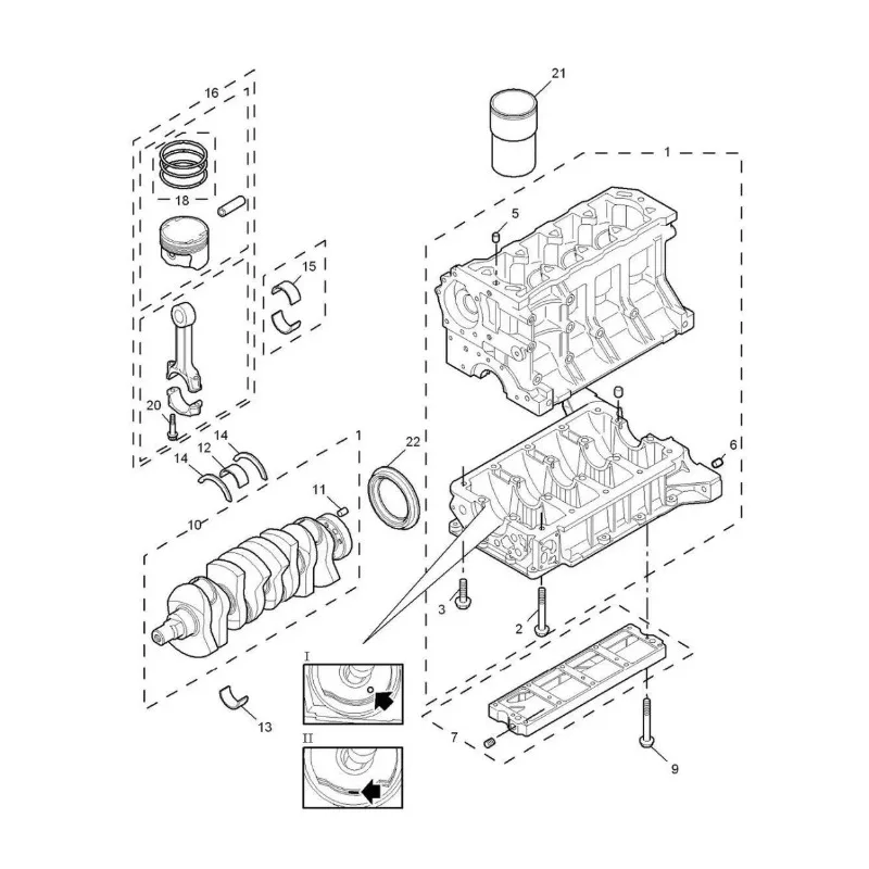 (4 ชิ้น/ชุด) ชุดลูกสูบพร้อมสลักสำหรับเครื่องยนต์ SAIC ROEWE 550 750 MG6 1.8T รุ่น LFPS0010B