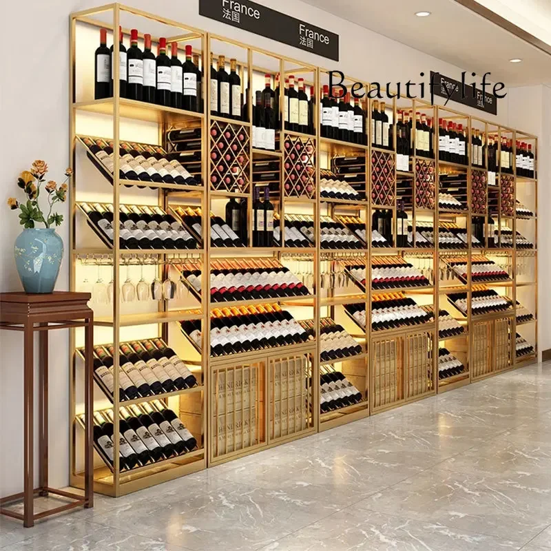 Luksusowy stojak na wino JB Storage, minimalistyczny ekspozytor na butelki do salonu, półka na butelki, botellero vino, meble barowe.