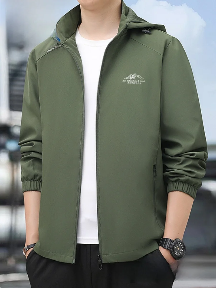 

Ветрозащитная куртка в стиле милитари с отстегивающимся капюшоном для активного отдыха, свободного кроя, модная, городская, из полиэфирного волокна