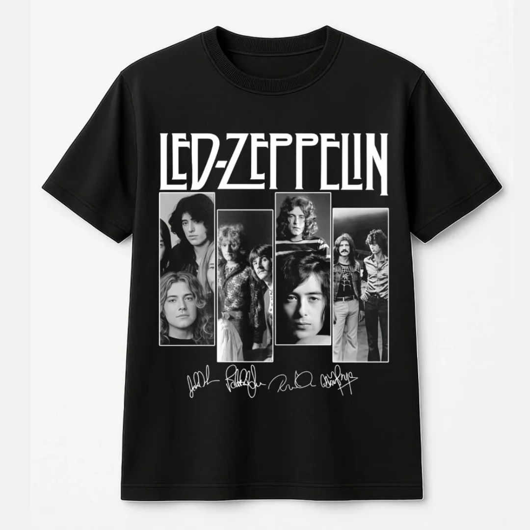 Camiseta gráfica da banda Led Zeppelin, camiseta retrô de rock, moda de verão, algodão puro, camiseta masculina, roupas infantis, y2k, feminina ﻿ ﻿