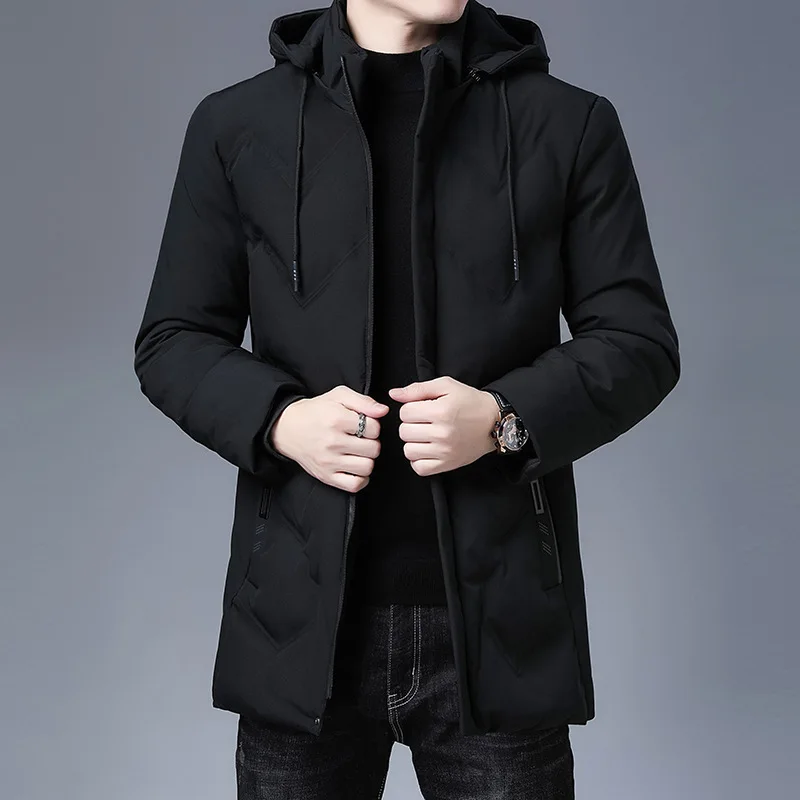 Top Grade Designer New Men Parka Jacket Thick Casual Fashion Windbreaker Hooded Quilted Bubble Coats Long Mens Clothes 2026